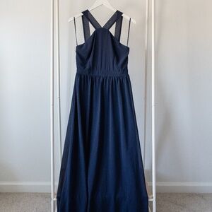 Lulus Navy Floor Length Dress - Medium